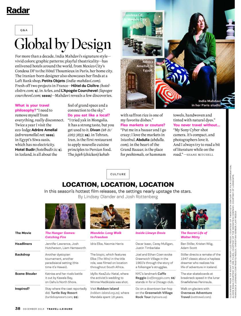 Travel + Leisure | December 2013